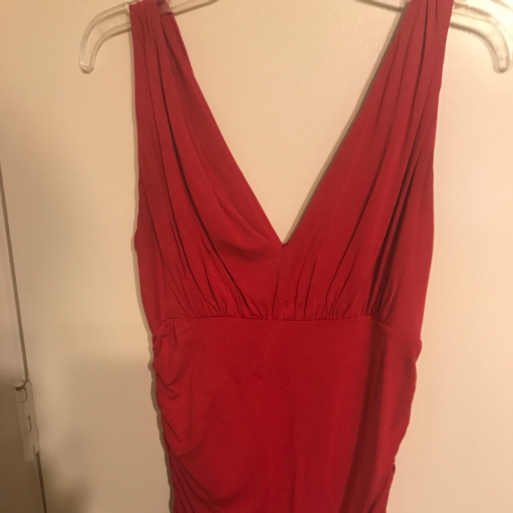 Red Grecian style tank